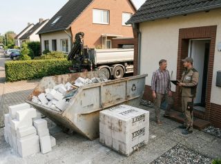 Regionaler Containerdienst-Partner berät Hauseigentümer bei Ytong-Entsorgung