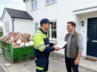 Regionaler Containerdienst-Partner übergibt Entsorgungsnachweis